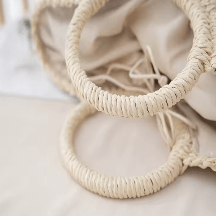 Zaya Tote β Handwoven Round Handle Straw Bag - Choices