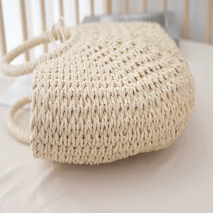 Zaya Tote β Handwoven Round Handle Straw Bag - Choices