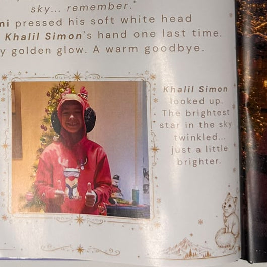 Child’s real photo inside the story illustration