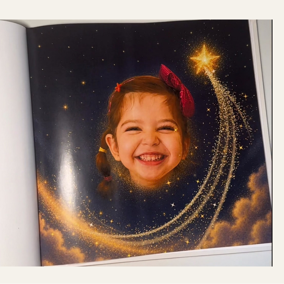 Child’s real photo inside the story illustration 1