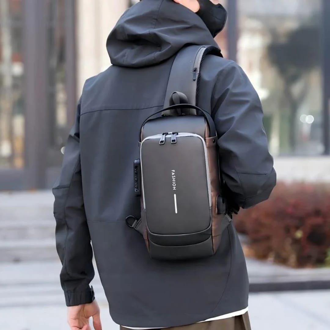 Men’s Waterproof Anti-Theft Chest Bag — USB Charging Port | Everyday Carry