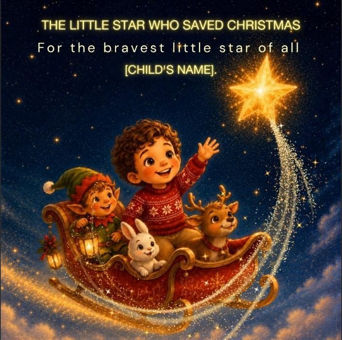 The Little Star Who Saved Christmas - personalized book cover